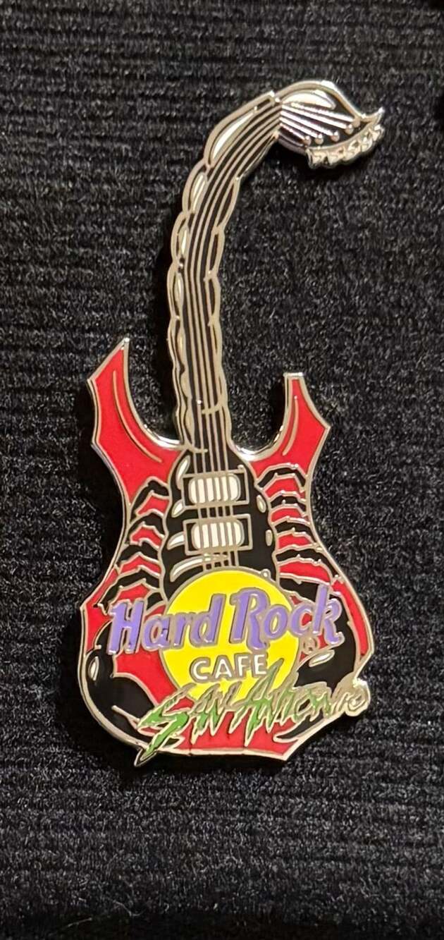 Hard Rock Cafe San Antonio Scorpion Guitar Pin 2002